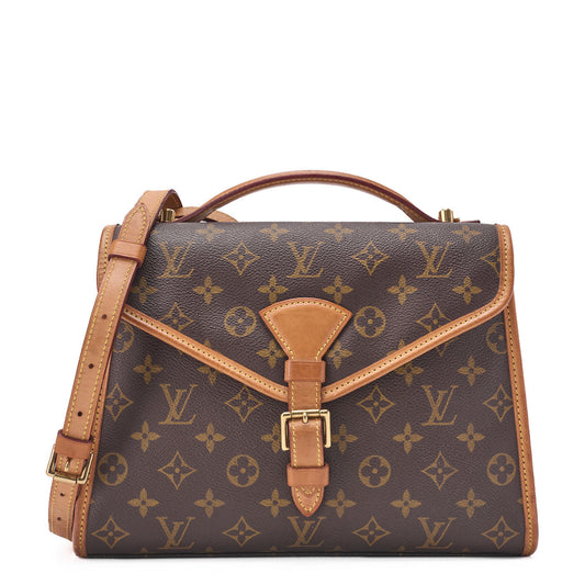 Louis Vuitton Shoulder Bag, Bel Air, Monogram, Canvas, Brown, Gold-Tone Hardware, Pre-Owned