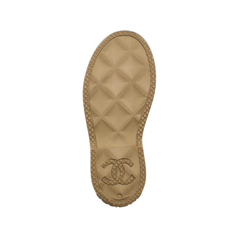 CHANEL Rain Boots, Coco Mark, Rubber, Khaki, Gold-Tone Hardware, Pre-Owned - Vintage La Charme
