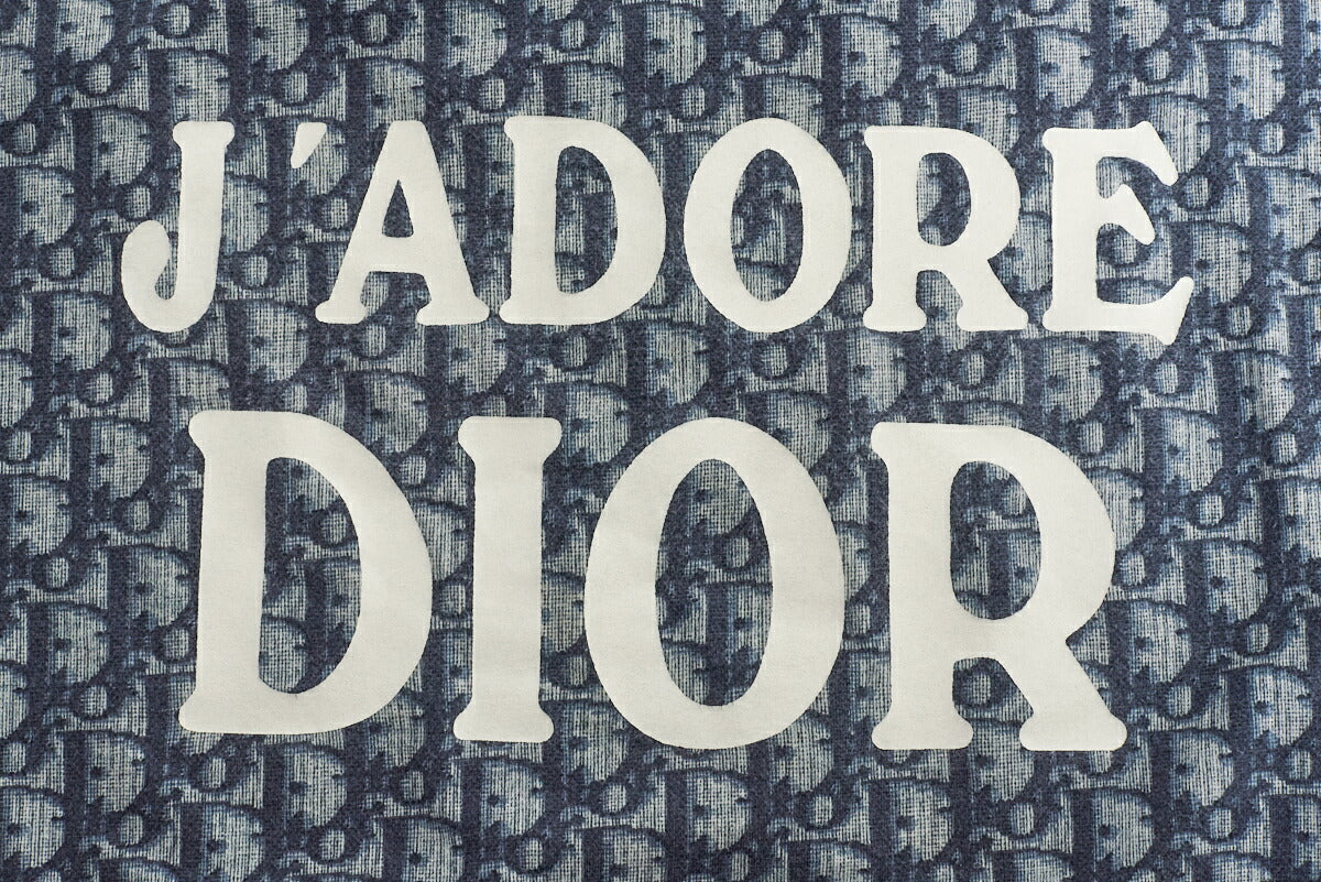 Dior T-Shirt, Sleeveless, Cut-and-Sew, Cotton, Blue, Silver-Tone Hardware, Pre-Owned - Vintage La Charme