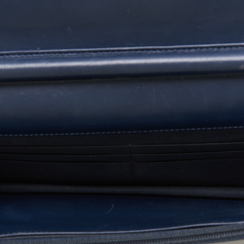 CHANEL Chain Wallet, Coco Mark, Folding, Caviar Skin, Navy, Gold-Tone Hardware, Pre-Owned - Vintage La Charme