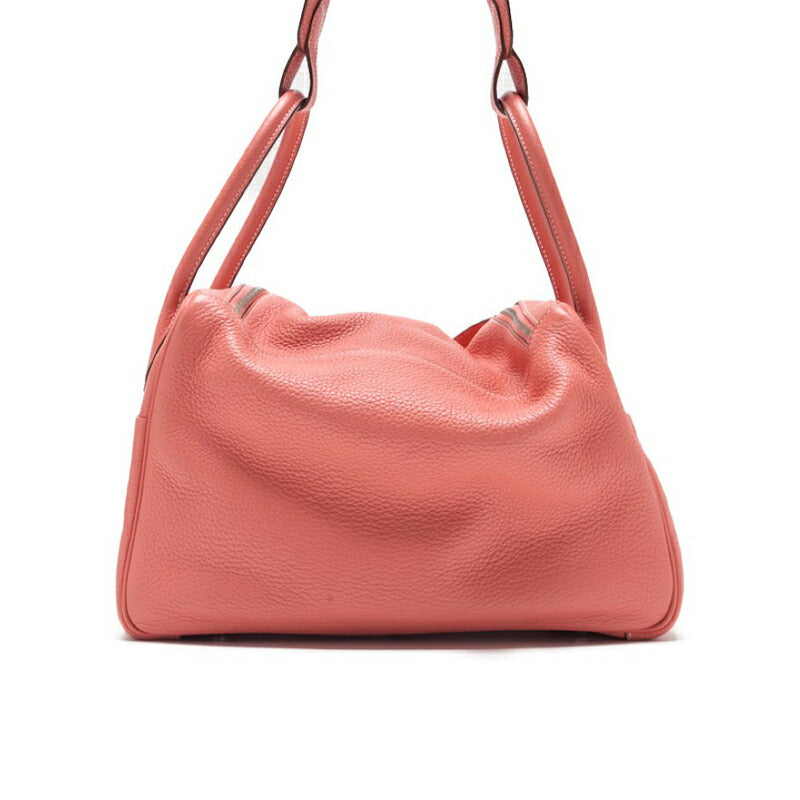 HERMES Lindy 34 Shoulder Bag Tryon Clemence Crevette Silver-Tone Hardware Pre-Owned - Vintage La Charme