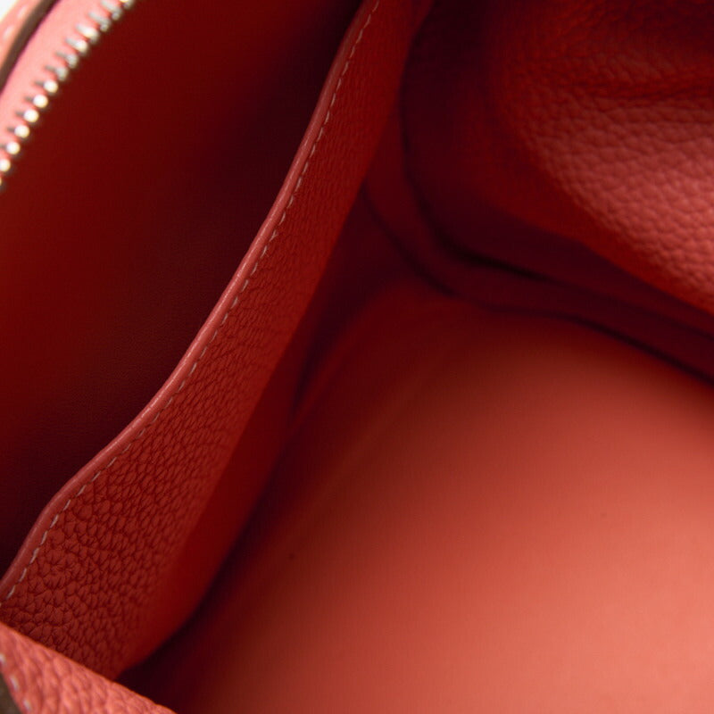 HERMES Lindy 34 Shoulder Bag Tryon Clemence Crevette Silver-Tone Hardware Pre-Owned - Vintage La Charme