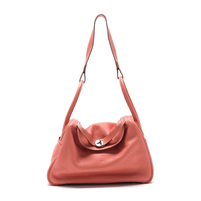 HERMES Lindy 34 Shoulder Bag Tryon Clemence Crevette Silver-Tone Hardware Pre-Owned - Vintage La Charme