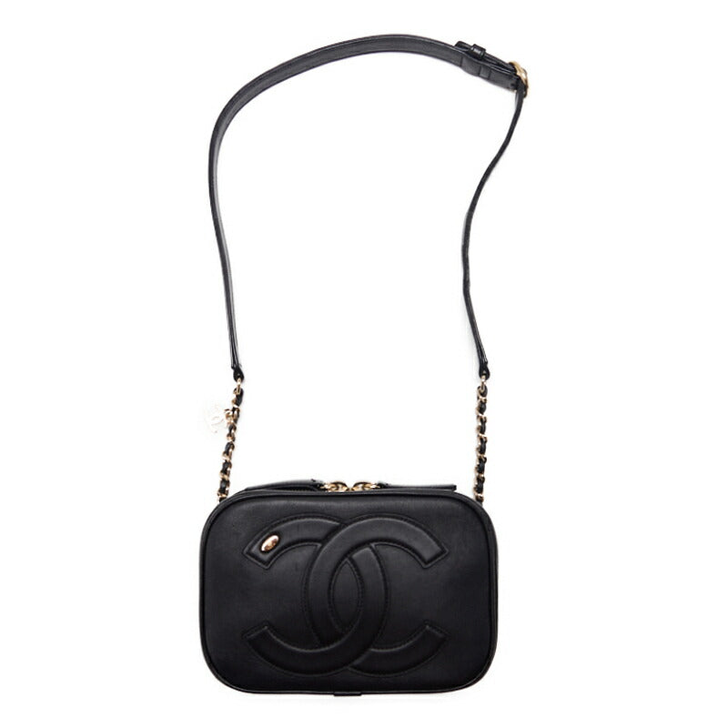 CHANEL Waist Pouch Shoulder Bag, Coco Mark, Lambskin, Black, Gold-Tone Hardware, Pre-Owned - Vintage La Charme