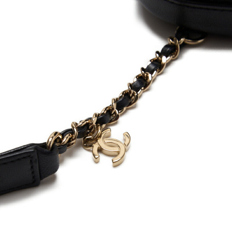 CHANEL Waist Pouch Shoulder Bag, Coco Mark, Lambskin, Black, Gold-Tone Hardware, Pre-Owned - Vintage La Charme