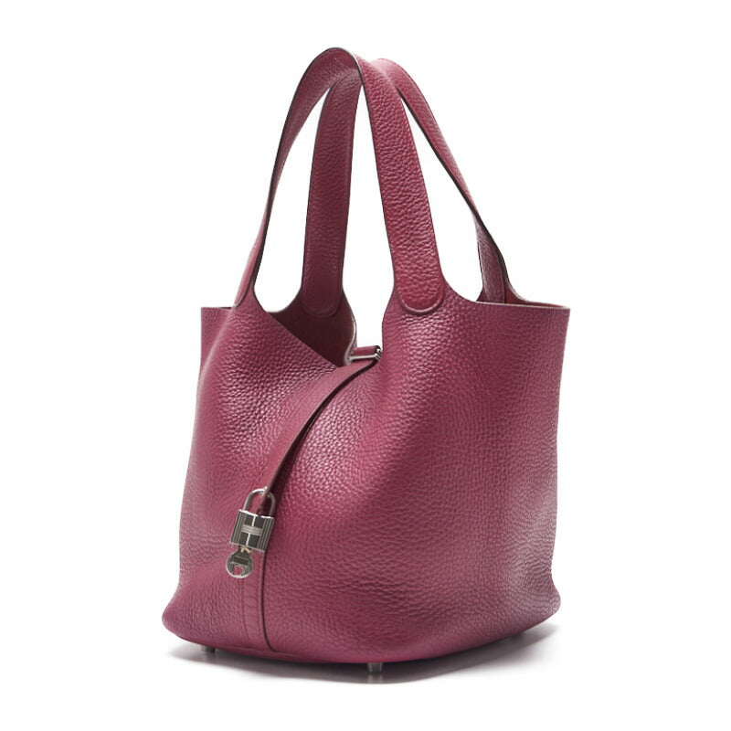 HERMES Picotin Rock MM Tote Bag Tryon Clemence Tosca Silver-Tone Hardware Pre-Owned - Vintage La Charme