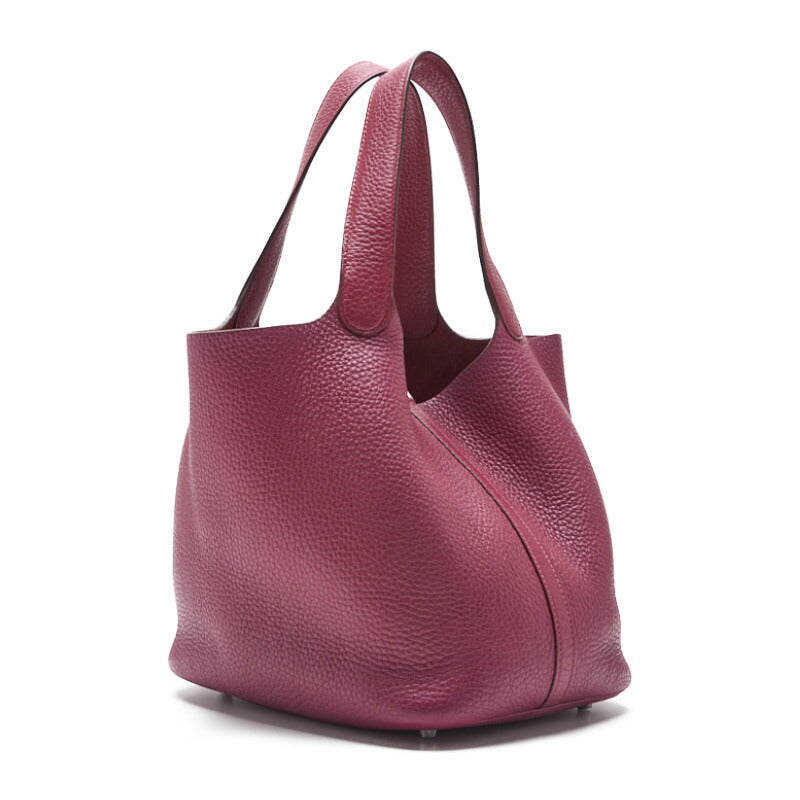 HERMES Picotin Rock MM Tote Bag Tryon Clemence Tosca Silver-Tone Hardware Pre-Owned - Vintage La Charme