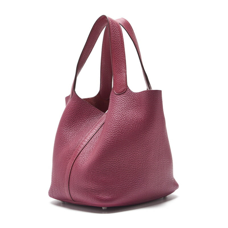 HERMES Picotin Rock MM Tote Bag Tryon Clemence Tosca Silver-Tone Hardware Pre-Owned - Vintage La Charme