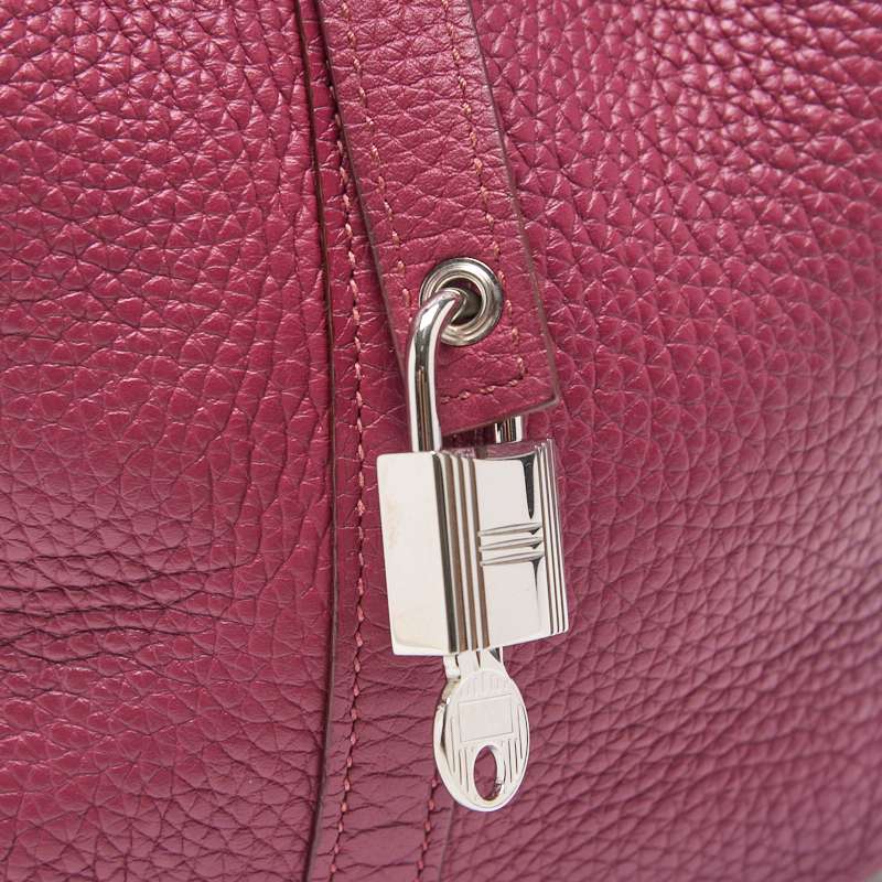 HERMES Picotin Rock MM Tote Bag Tryon Clemence Tosca Silver-Tone Hardware Pre-Owned - Vintage La Charme