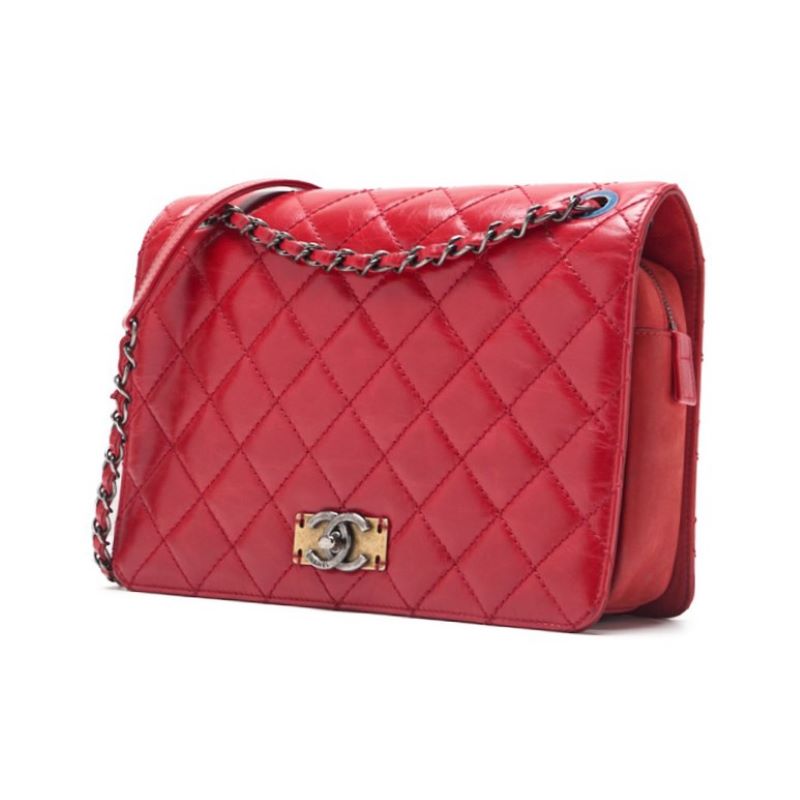 CHANEL Mini Shoulder Bag, Matelasse Turn Lock Chain Shoulder, Vintage Calf, Black, Silver-Tone Hardware, Pre-Owned - Vintage La Charme