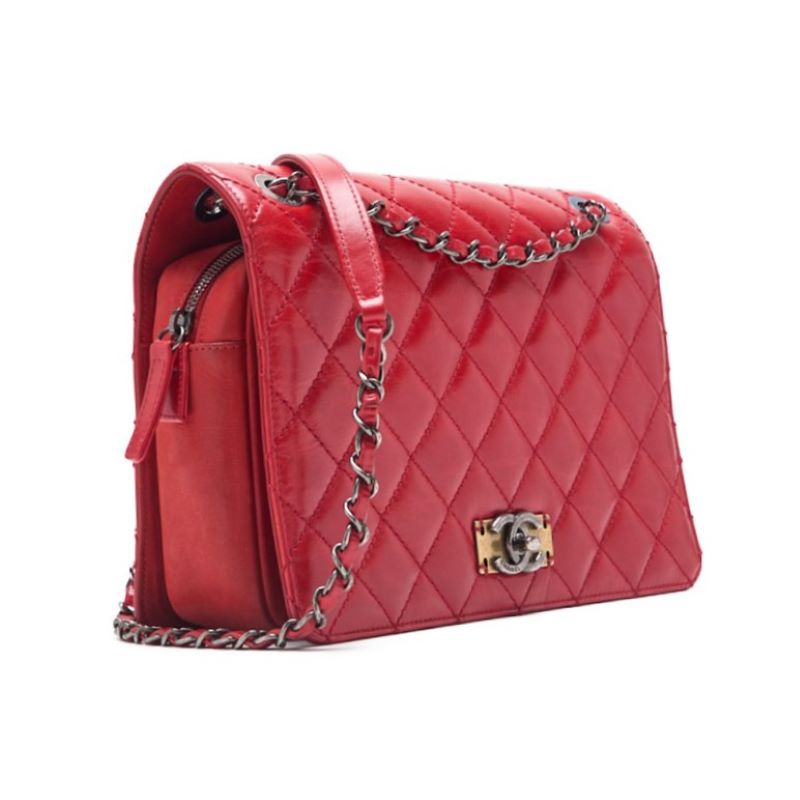 CHANEL Mini Shoulder Bag, Matelasse Turn Lock Chain Shoulder, Vintage Calf, Black, Silver-Tone Hardware, Pre-Owned - Vintage La Charme