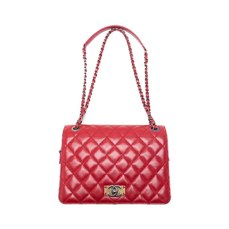 CHANEL Mini Shoulder Bag, Matelasse Turn Lock Chain Shoulder, Vintage Calf, Black, Silver-Tone Hardware, Pre-Owned - Vintage La Charme