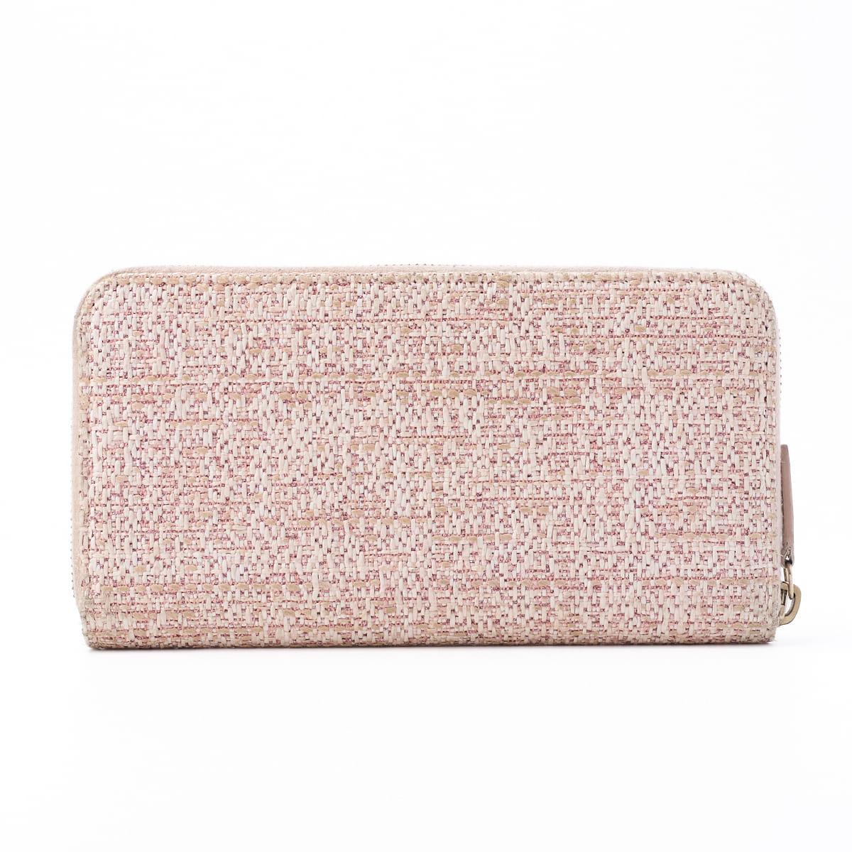 CHANEL Deauville Round Long Wallet Canvas Pink Gold-Tone Hardware Pre-Owned - Vintage La Charme