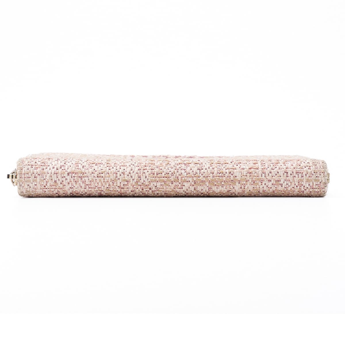 CHANEL Deauville Round Long Wallet Canvas Pink Gold-Tone Hardware Pre-Owned - Vintage La Charme