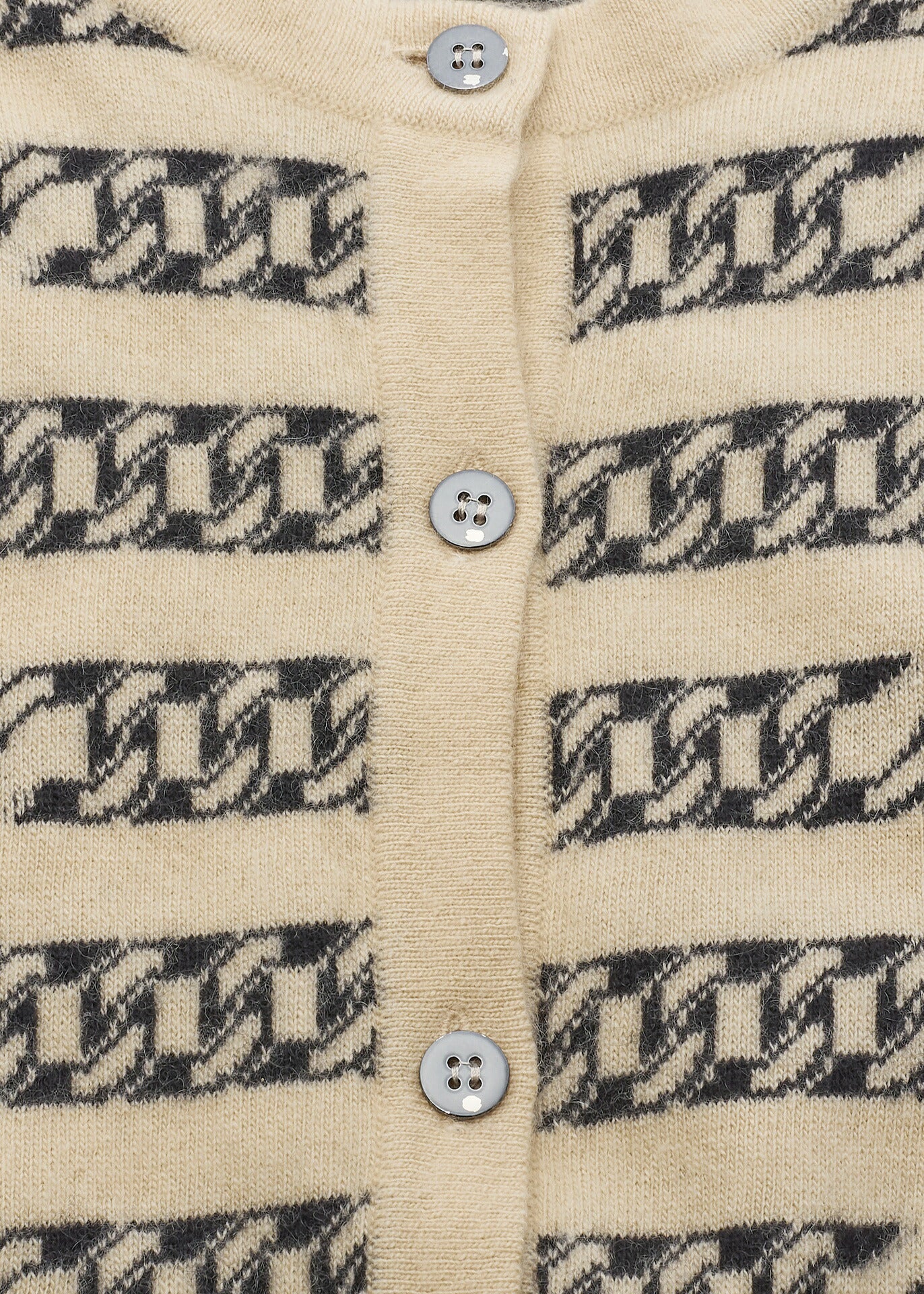 CHANEL Cardigan Knit Jacket, Coco Button, Cashmere, Beige, Gold-Tone Hardware, Pre-Owned - Vintage La Charme