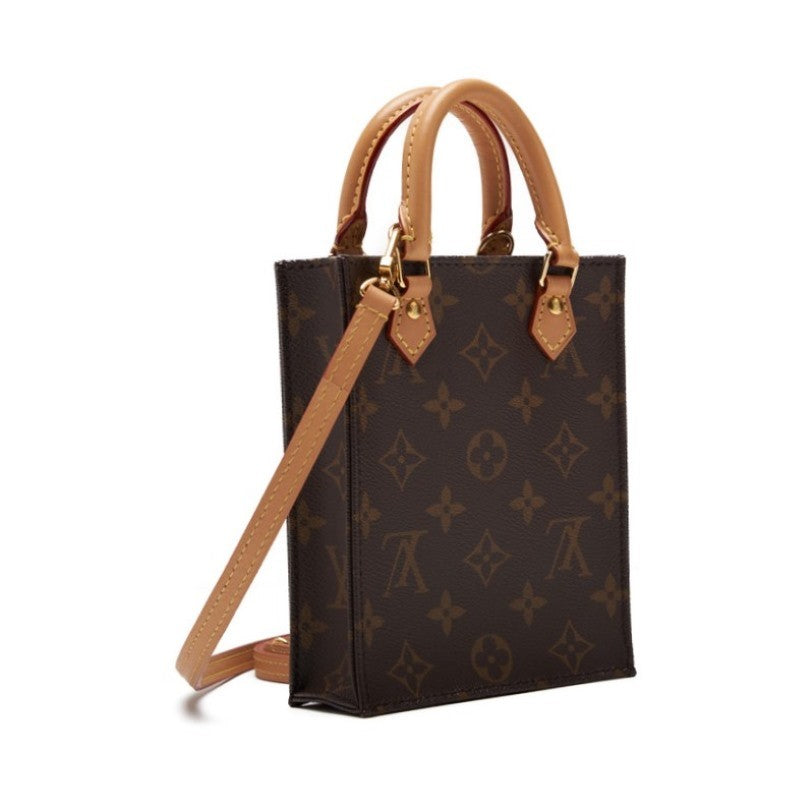 Louis Vuitton Mini Handbag, Monogram, 2WAY, PVC Leather, Brown, Gold-Tone Hardware, Pre-Owned - Vintage La Charme