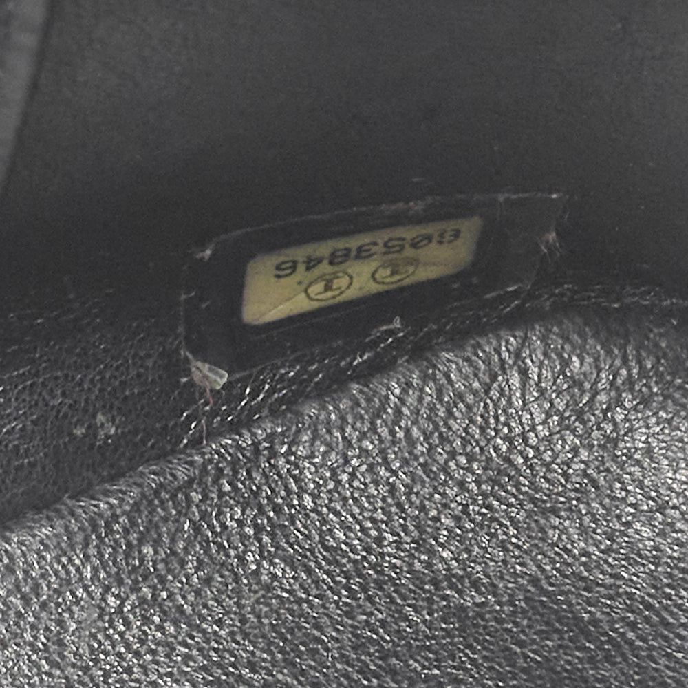 CHANEL Matelasse Reprint Tote Caviar Skin Black Silver-Tone Hardware, Pre-Owned