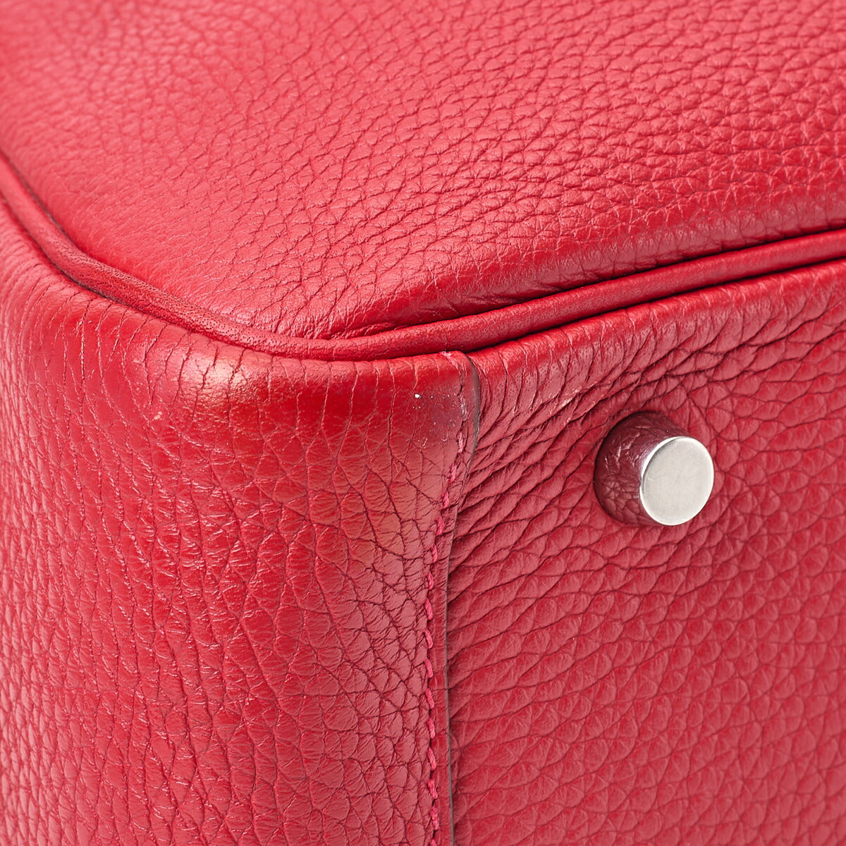 HERMES Lindy 30 2WAY Shoulder Bag Tryon Clemence Rouge Casaque Silver-Tone Hardware Pre-Owned - Vintage La Charme