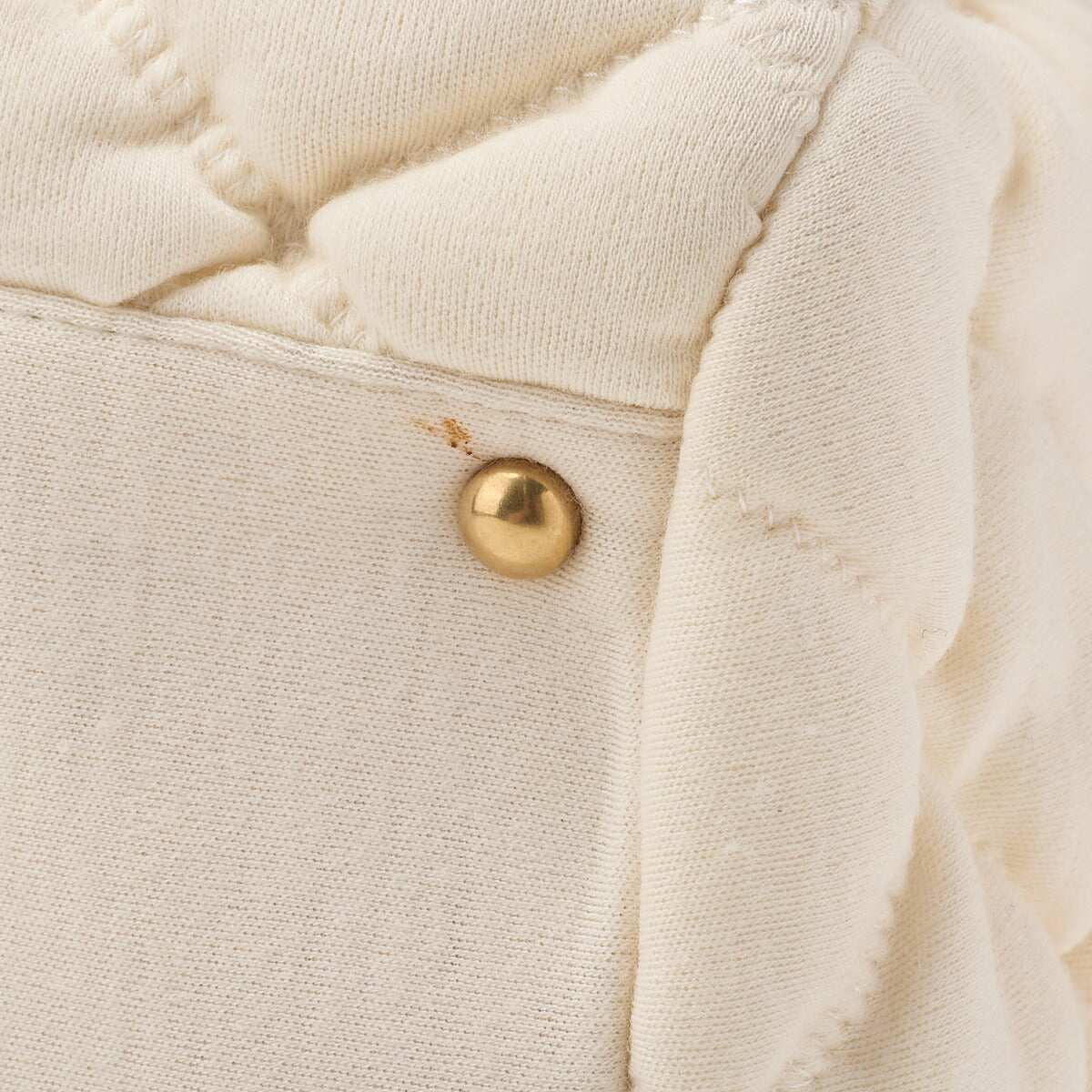 CHANEL Shoulder Tote Bag Matelasse Bubble Quilt Cotton Ivory Gold-Tone Hardware Pre-Owned - Vintage La Charme
