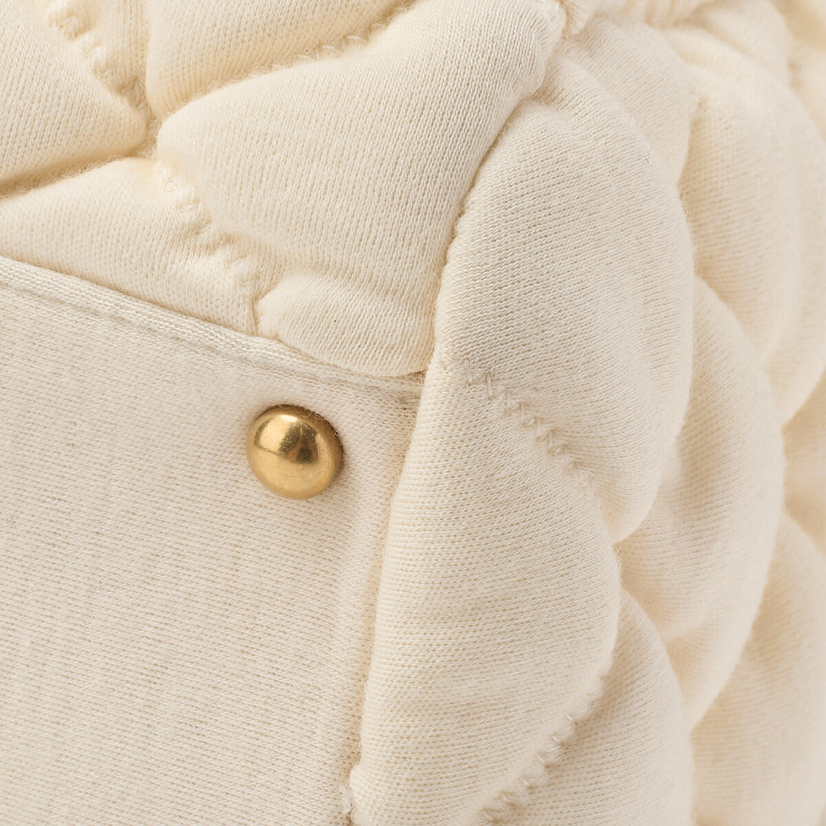 CHANEL Shoulder Tote Bag Matelasse Bubble Quilt Cotton Ivory Gold-Tone Hardware Pre-Owned - Vintage La Charme