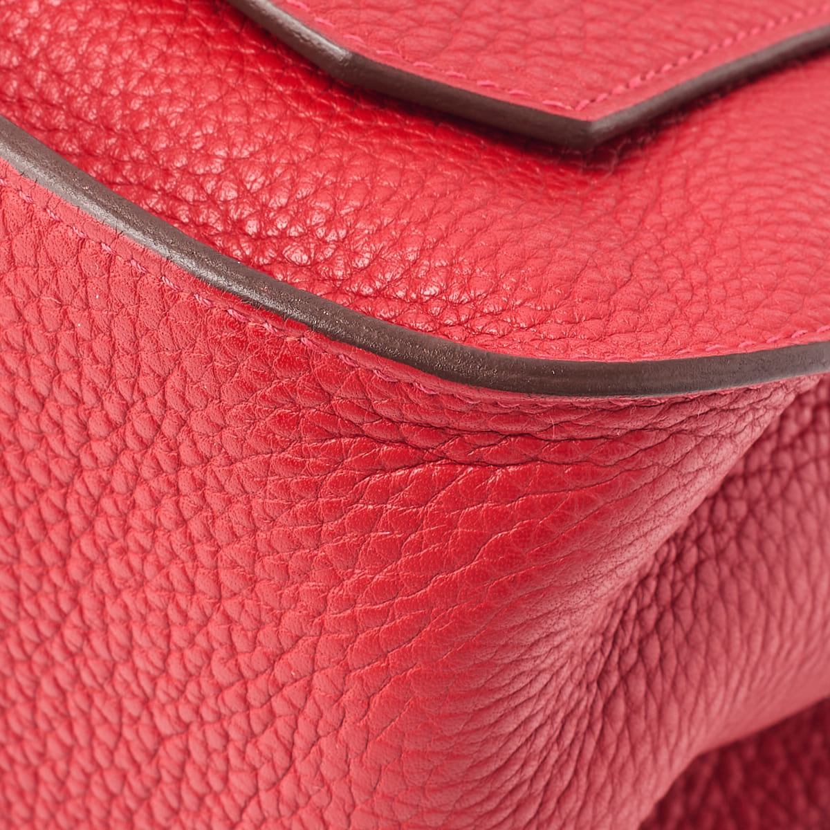 HERMES Gypsiere 34 Shoulder Bag Tryon Clemence Vermillion Silver-Tone Hardware Pre-Owned - Vintage La Charme