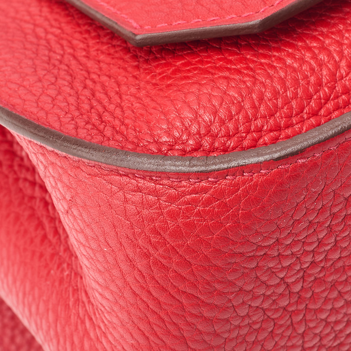 HERMES Gypsiere 34 Shoulder Bag Tryon Clemence Vermillion Silver-Tone Hardware Pre-Owned - Vintage La Charme