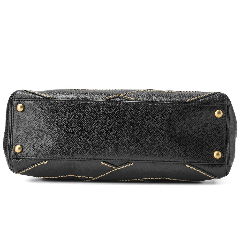 CHANEL Shoulder Bag, Coco Mark One, Caviar Skin, Black, Gold-Tone Hardware, Pre-Owned - Vintage La Charme
