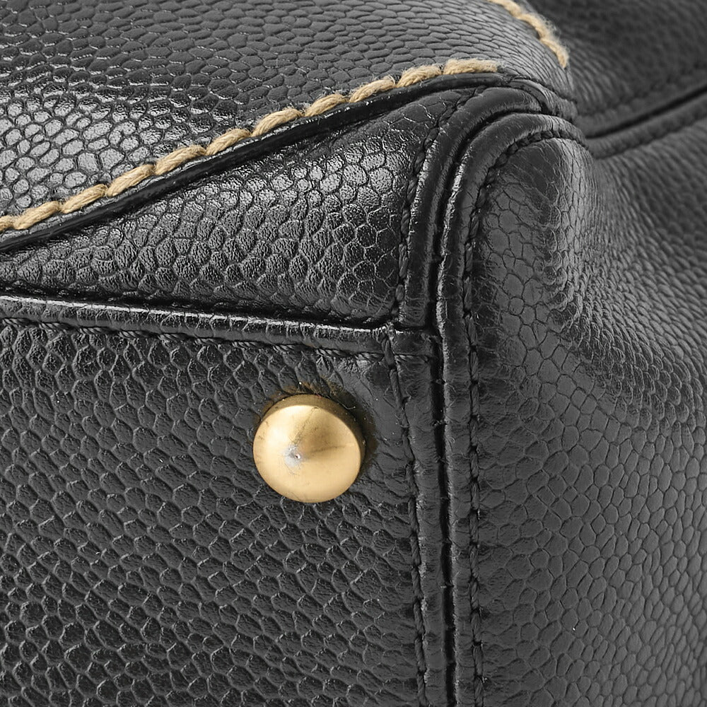 CHANEL Shoulder Bag, Coco Mark One, Caviar Skin, Black, Gold-Tone Hardware, Pre-Owned - Vintage La Charme