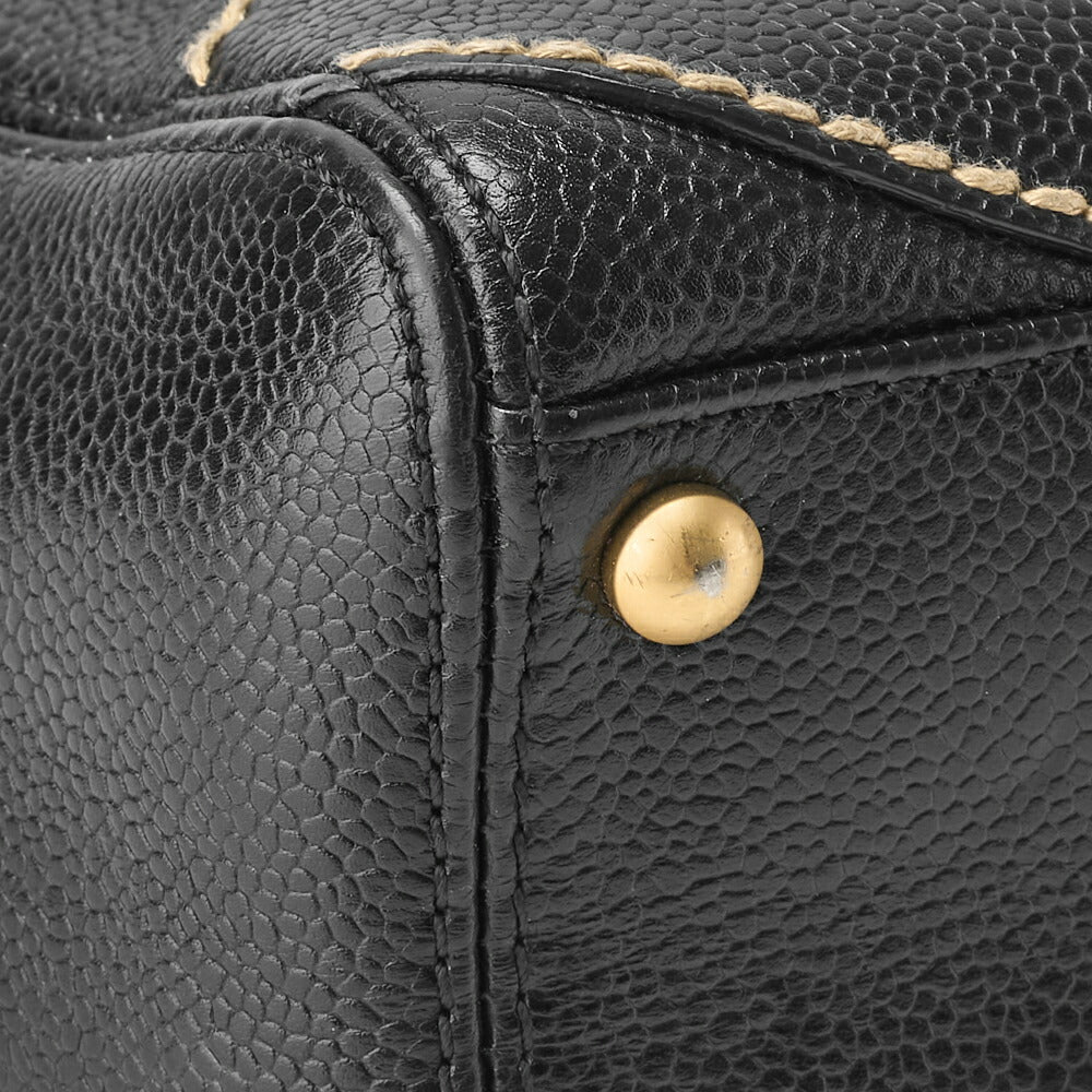 CHANEL Shoulder Bag, Coco Mark One, Caviar Skin, Black, Gold-Tone Hardware, Pre-Owned - Vintage La Charme