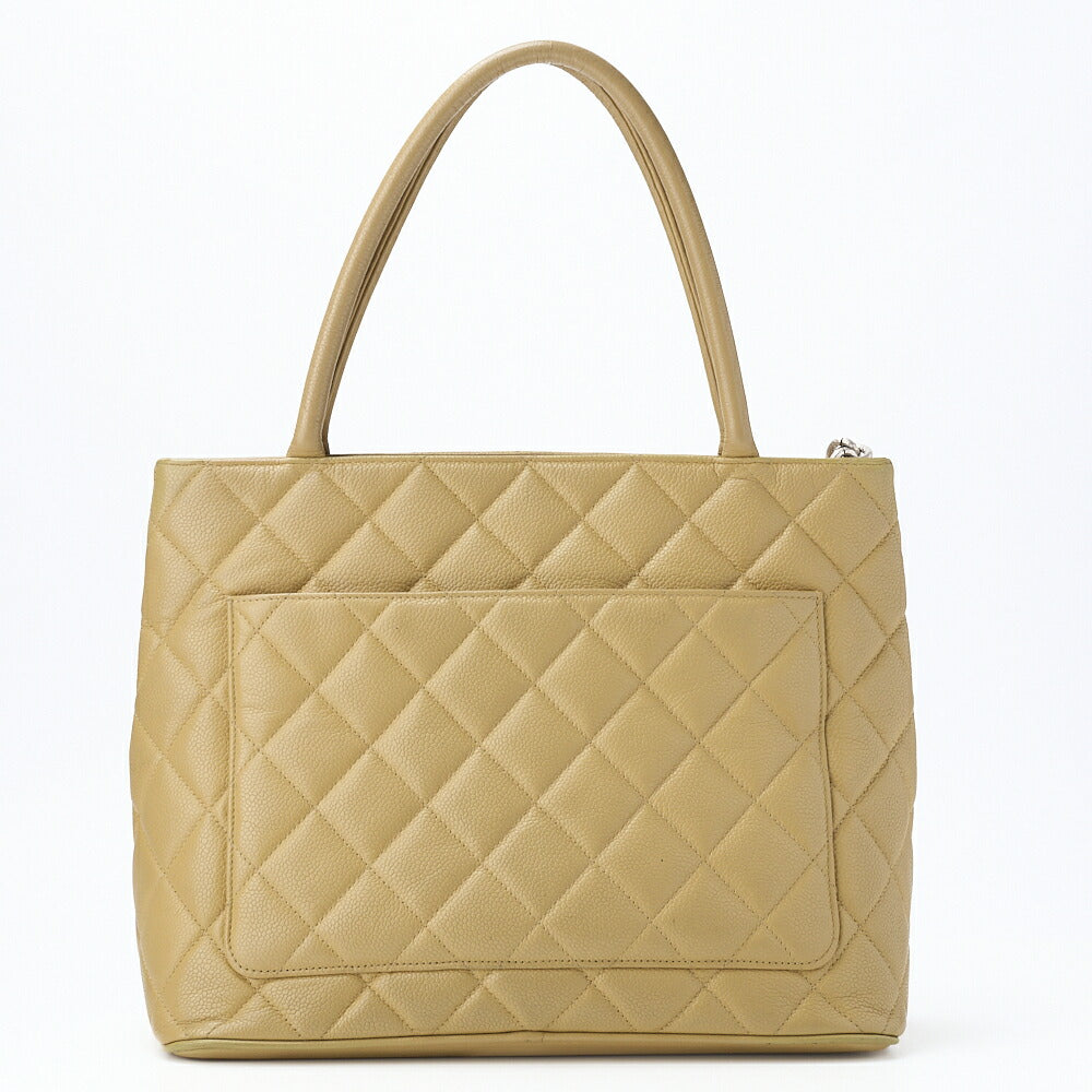 CHANEL Tote Bag Matelasse Reprint Caviar Skin Yellow Silver-Tone Hardware Pre-Owned - Vintage La Charme