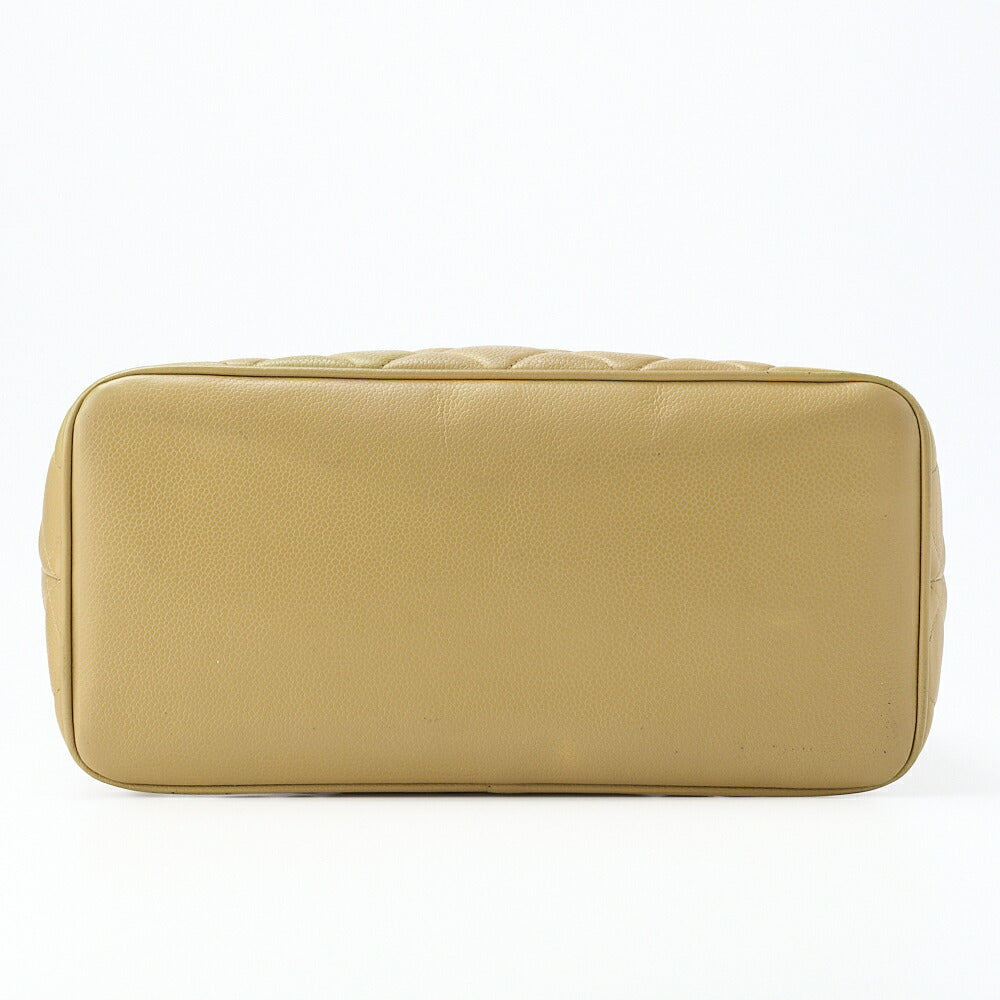 CHANEL Tote Bag Matelasse Reprint Caviar Skin Yellow Silver-Tone Hardware Pre-Owned - Vintage La Charme