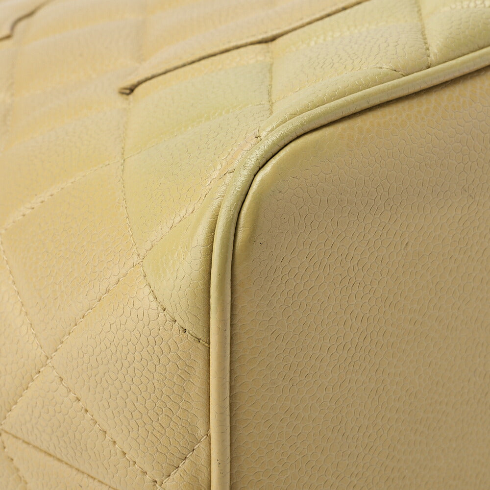 CHANEL Tote Bag Matelasse Reprint Caviar Skin Yellow Silver-Tone Hardware Pre-Owned - Vintage La Charme
