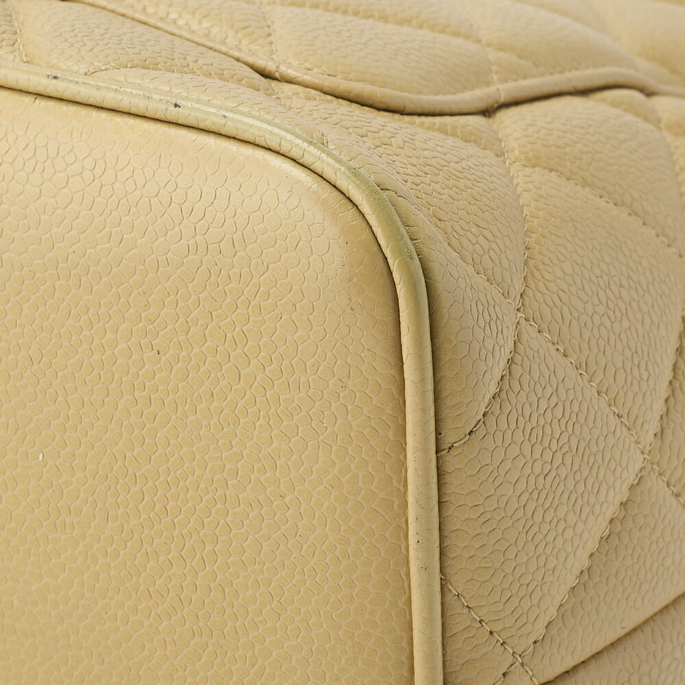CHANEL Tote Bag Matelasse Reprint Caviar Skin Yellow Silver-Tone Hardware Pre-Owned - Vintage La Charme