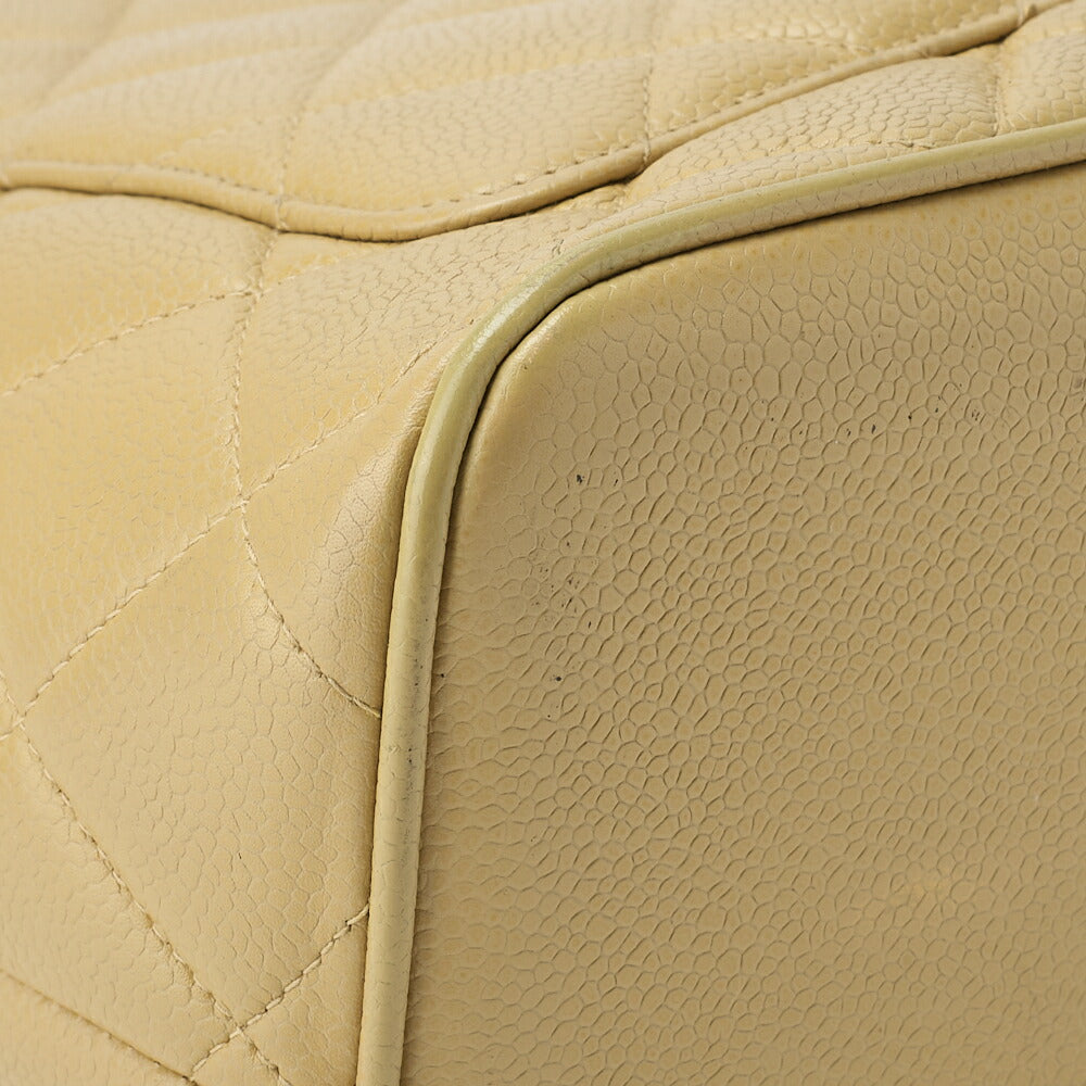 CHANEL Tote Bag Matelasse Reprint Caviar Skin Yellow Silver-Tone Hardware Pre-Owned - Vintage La Charme