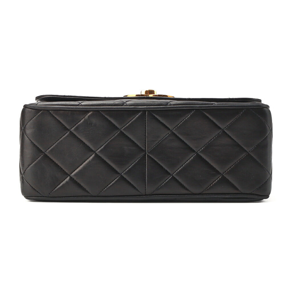 CHANEL Shoulder Bag, Matelasse, Chain Shoulder, Lambskin, Black, Gold-Tone Hardware, Pre-Owned - Vintage La Charme