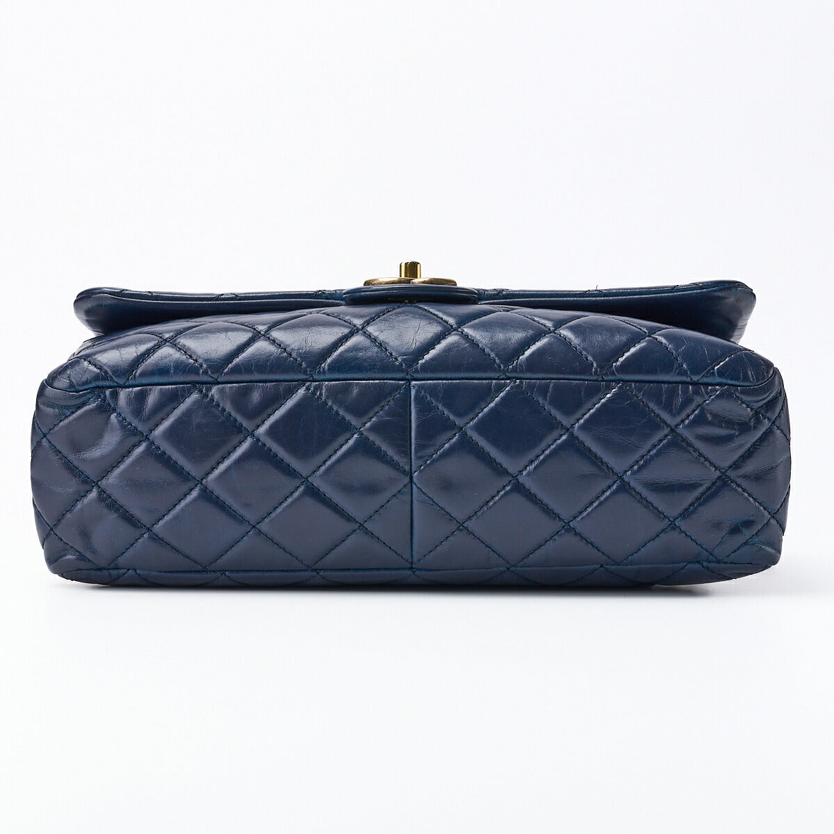 CHANEL Shoulder Handbag Matelasse 2WAY Vintage Calf Blue Gold-Tone Hardware Pre-Owned - Vintage La Charme