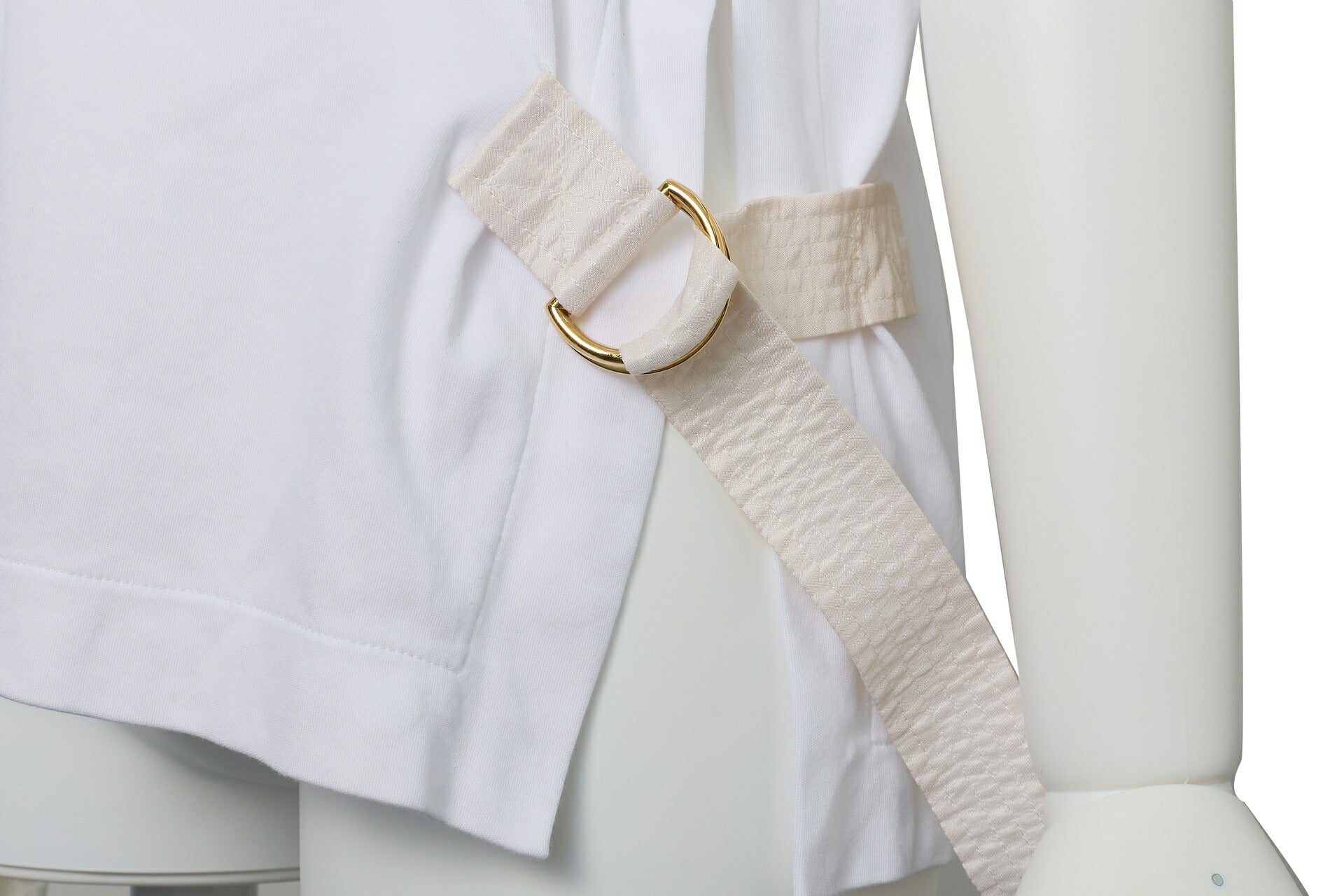 Louis Vuitton T-Shirt, Studded Side Strap, Cotton, White, Gold-Tone Hardware, Pre-Owned - Vintage La Charme