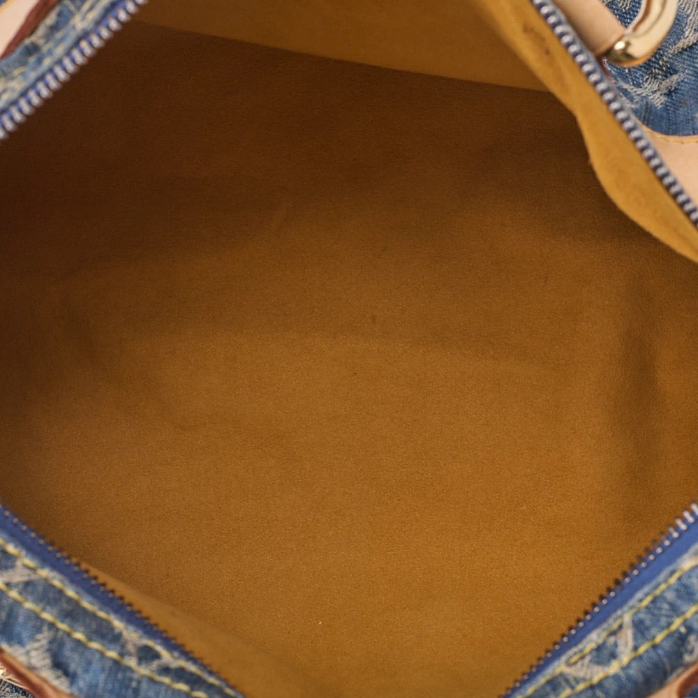Louis Vuitton Shoulder Bag, Monogram Denim, Blue, Gold-Tone Hardware, Pre-Owned - Vintage La Charme