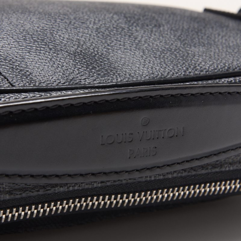 Louis Vuitton Waist Bag, Damier Graffite Ambraille, PVC, Gray, Silver-Tone Hardware, Pre-Owned - Vintage La Charme