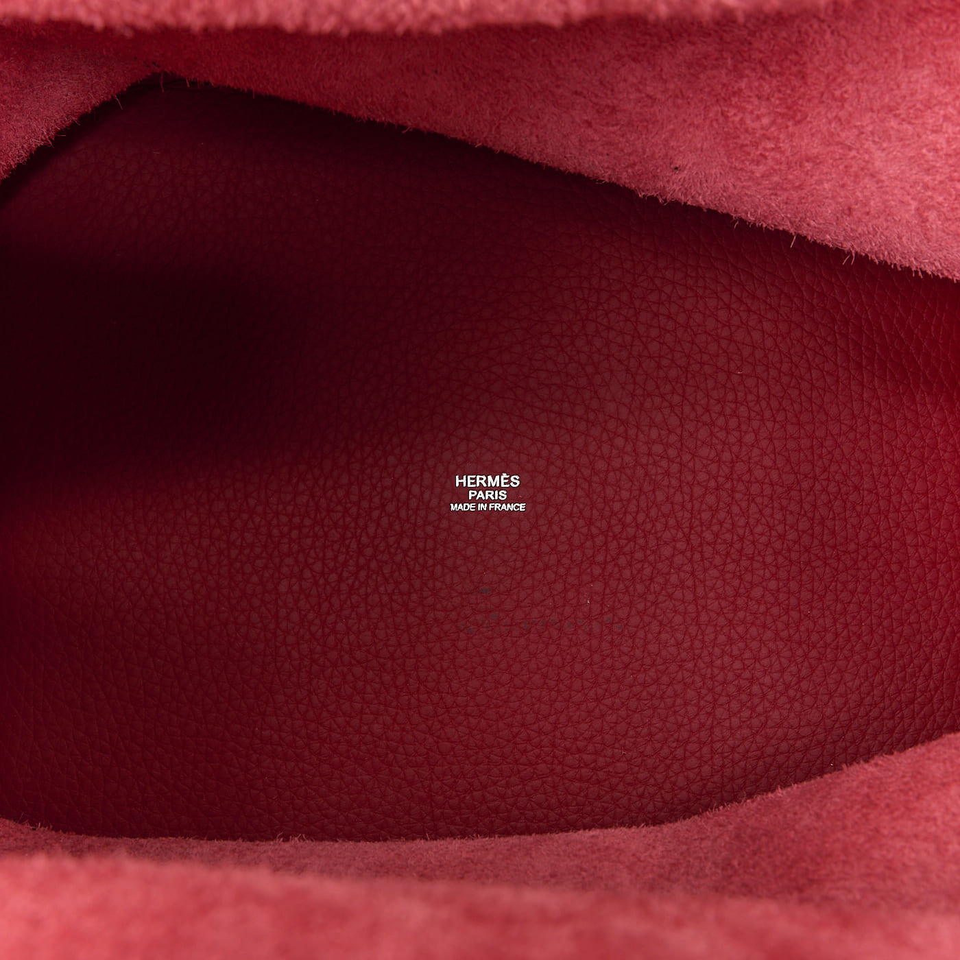 HERMES Picotan Rock GM Handbag Taurillon Clemence Rouge Casaque Silver-Tone Hardware Pre-Owned - Vintage La Charme