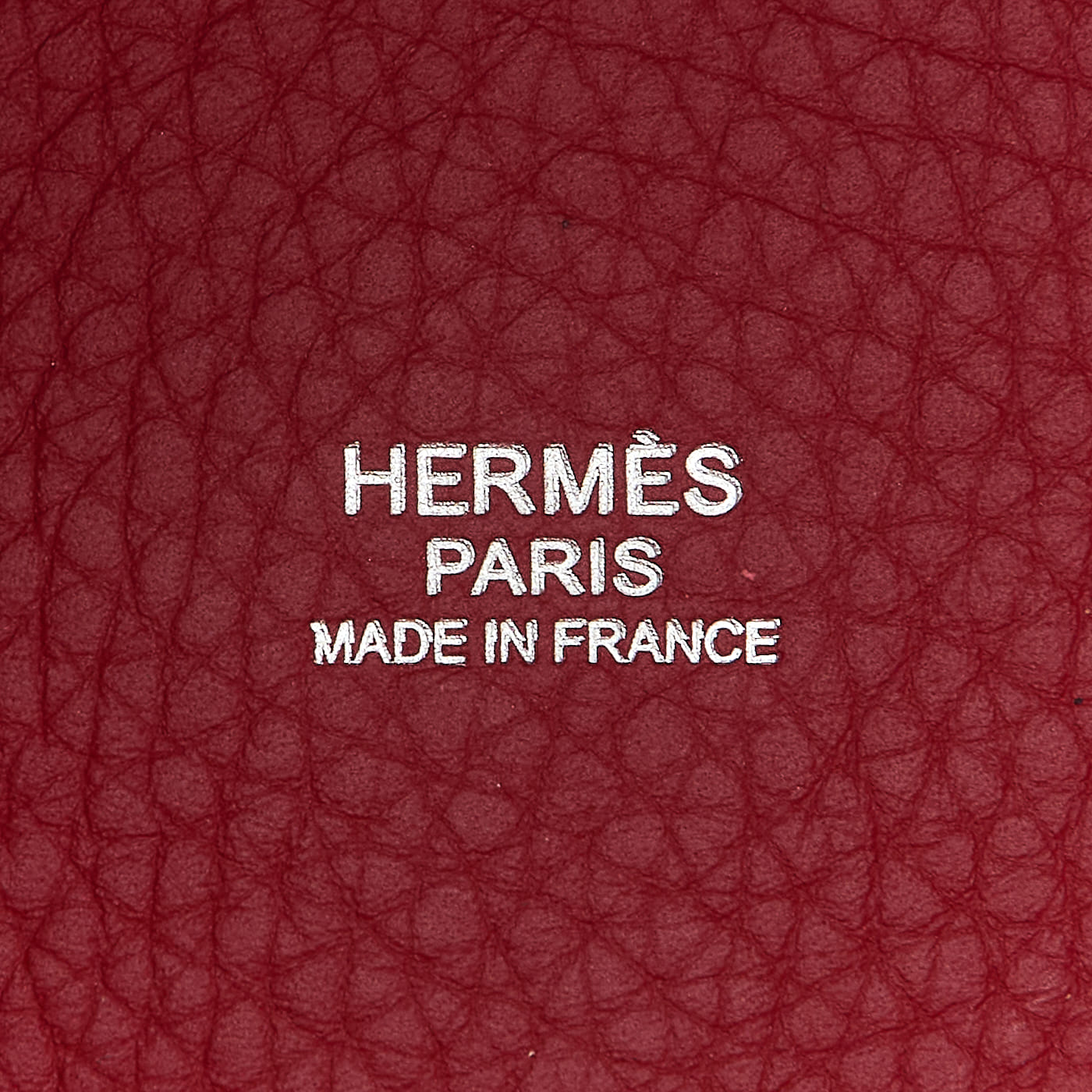 HERMES Picotan Rock GM Handbag Taurillon Clemence Rouge Casaque Silver-Tone Hardware Pre-Owned - Vintage La Charme