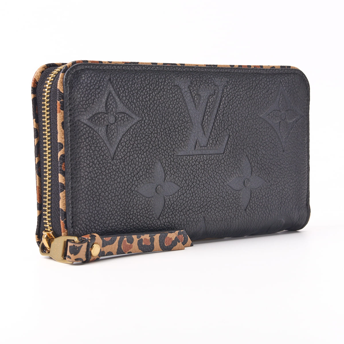 Louis Vuitton Zippy Wallet, Monogram Unplant, Leather, Black, Gold-Tone Hardware, Pre-Owned - Vintage La Charme