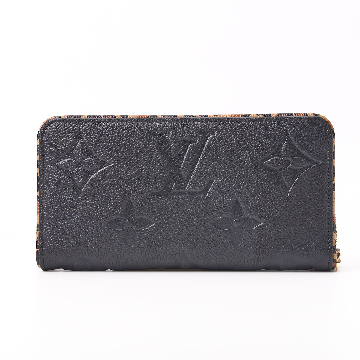 Louis Vuitton Zippy Wallet, Monogram Unplant, Leather, Black, Gold-Tone Hardware, Pre-Owned - Vintage La Charme