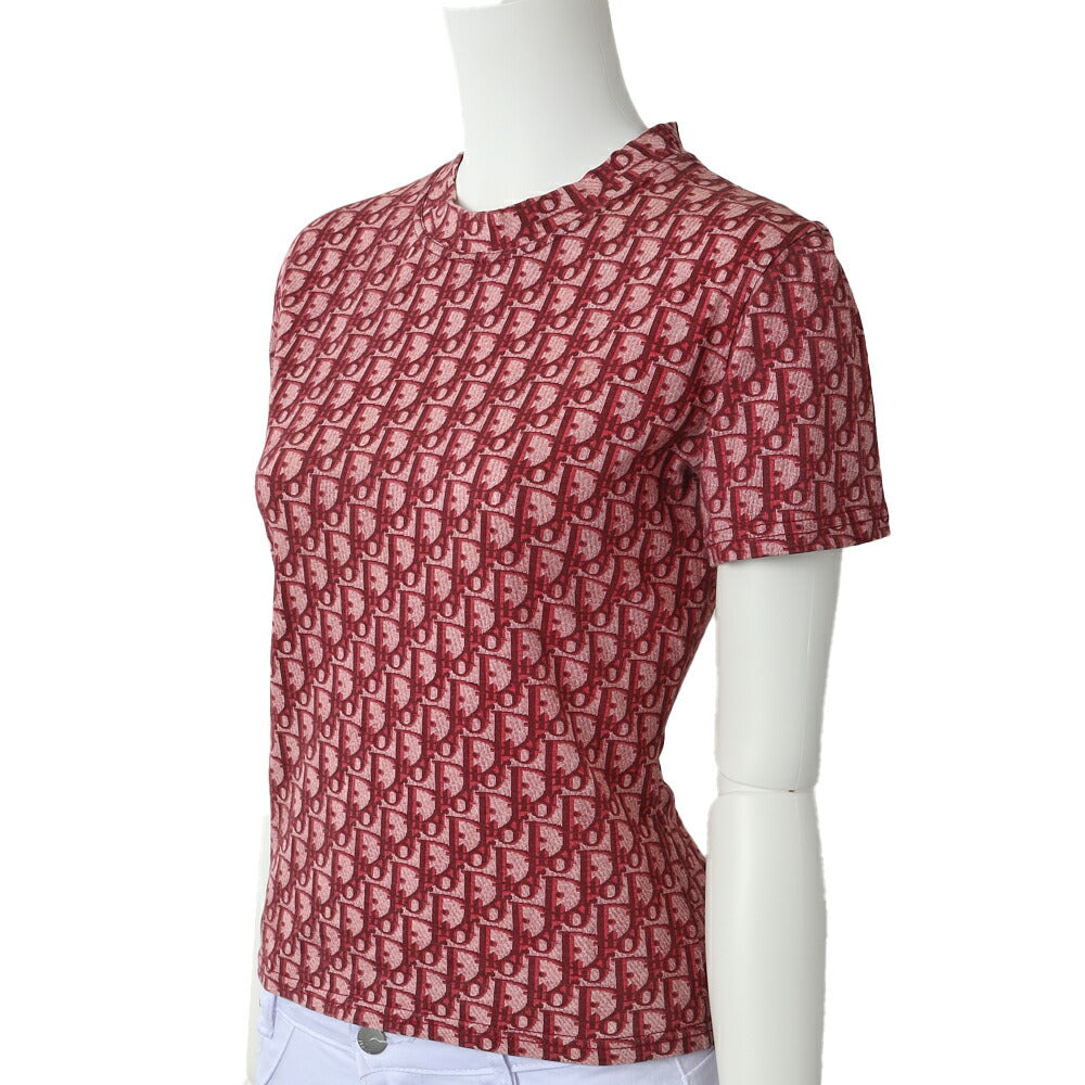 Dior T-Shirt Cut and Sewn Short Sleeve Cotton Pink Gold-Tone Hardware Pre-Owned - Vintage La Charme