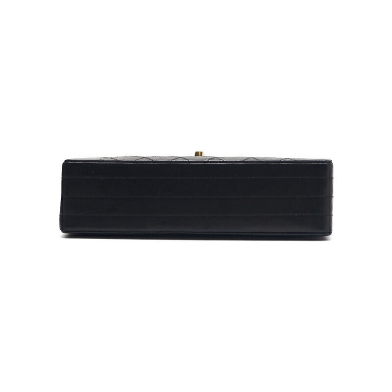 CHANEL Shoulder Bag Matelasse Design Flap Turn Lock Chain Shoulder Lambskin Black Gold-Tone Hardware Pre-Owned - Vintage La Charme