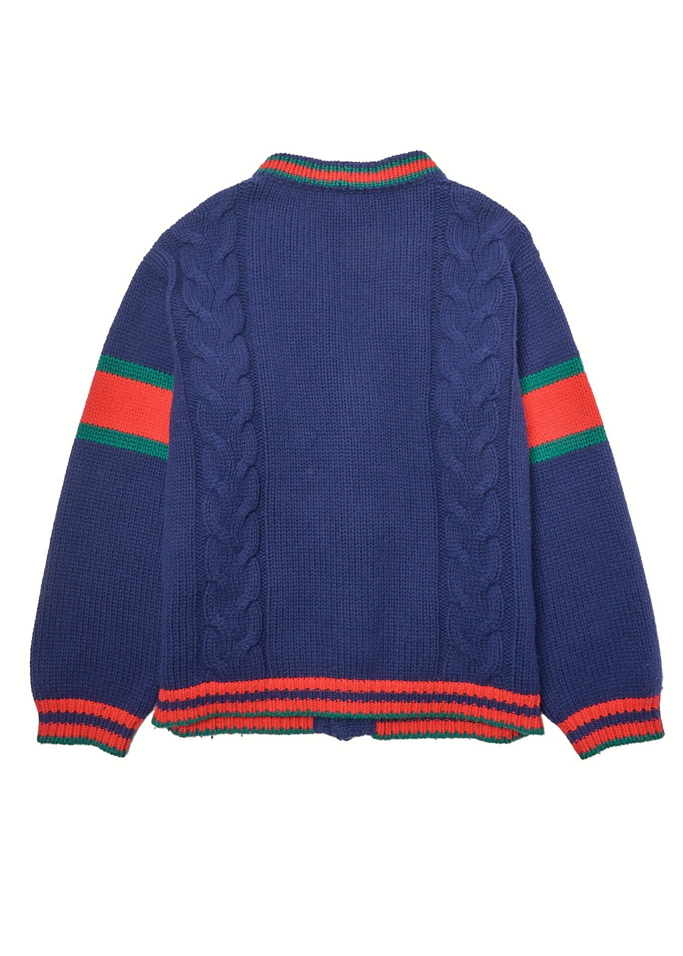 Gucci Cardigan Jacket, 100th Anniversary Sherry Line, Wool, Navy, Pre-Owned - Vintage La Charme