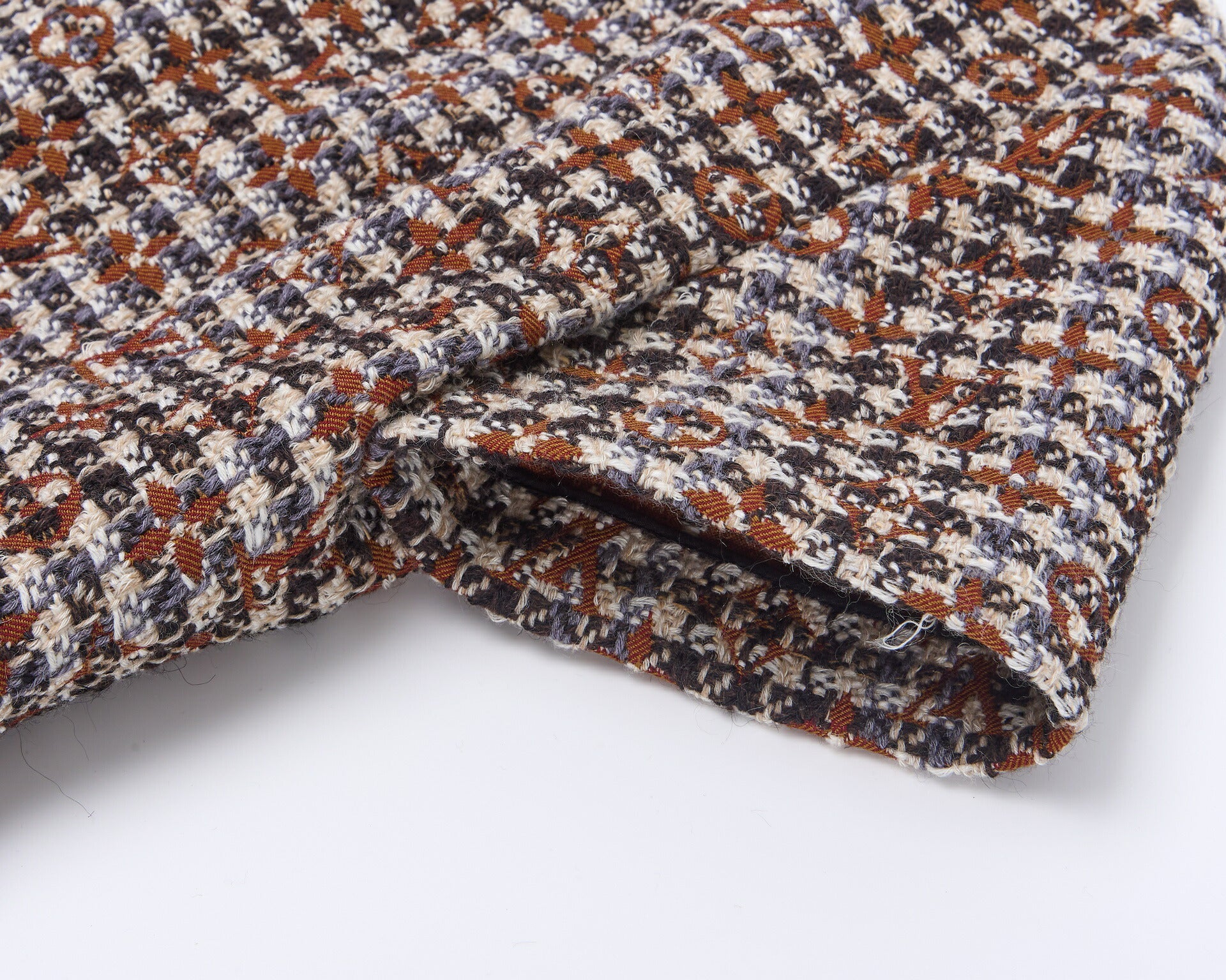 Louis Vuitton Skater Dress, Monogram Tweed, Wool Blend, Brown, Gold-Tone Hardware, Pre-Owned - Vintage La Charme