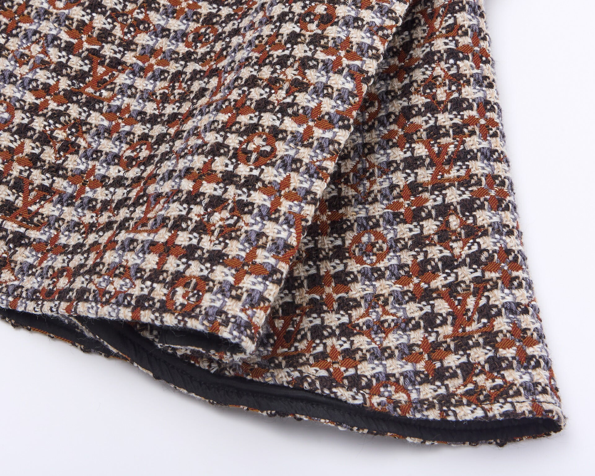 Louis Vuitton Skater Dress, Monogram Tweed, Wool Blend, Brown, Gold-Tone Hardware, Pre-Owned - Vintage La Charme