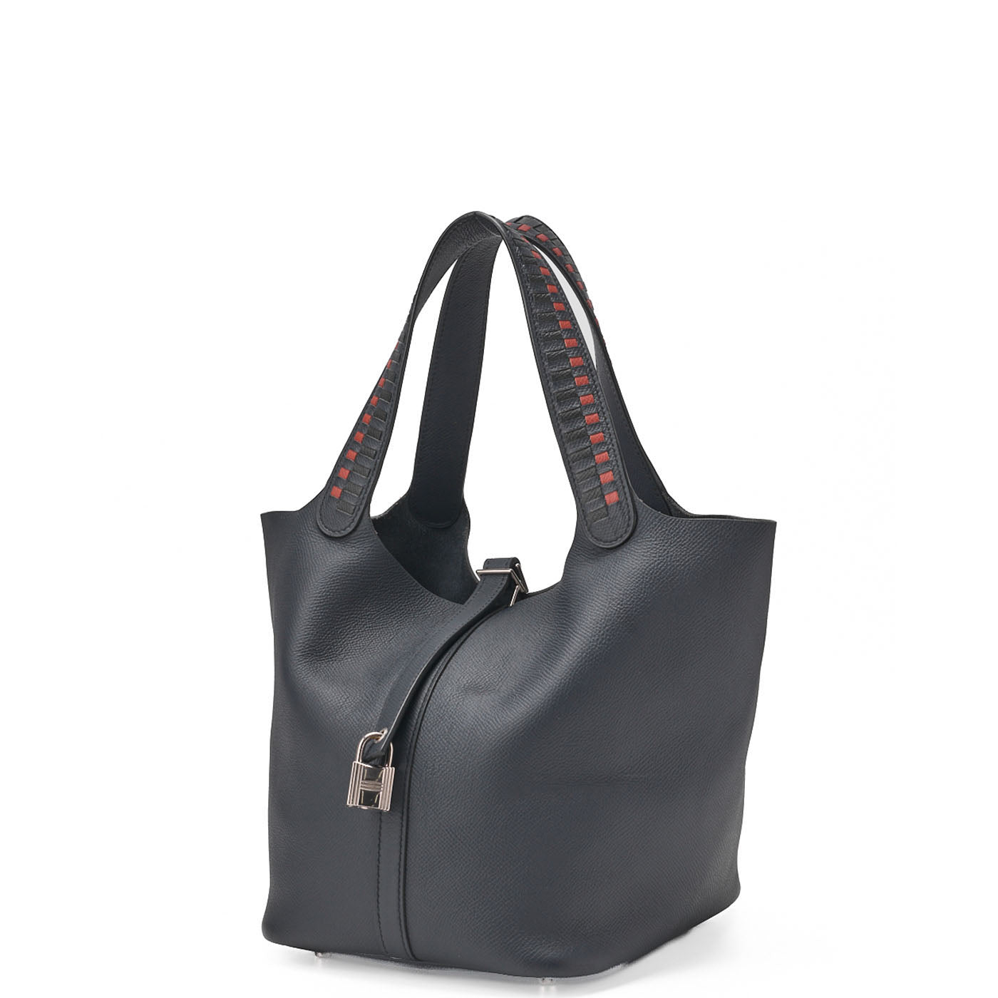 HERMES Handbag Picotan Lock MM Epson Blue de Prusse Blue Silver-Tone Hardware Pre-Owned