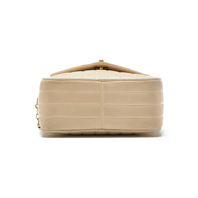 CHANEL Mademoiselle Fringe Bijou Chain Shoulder Bag Lambskin Ivory Gold-Tone Hardware Pre-Owned - Vintage La Charme